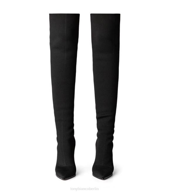 Stiefel mit Absatz| de Tony Bianco Frauen Lucca lange Stiefel schwarze Socken gestrickt 4624574